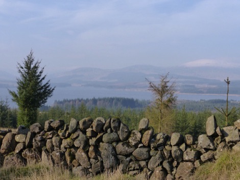 View across Clattersingshaws Loch